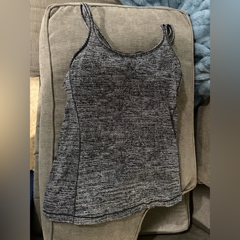 lululemon athletica Black and Gray Tank Top